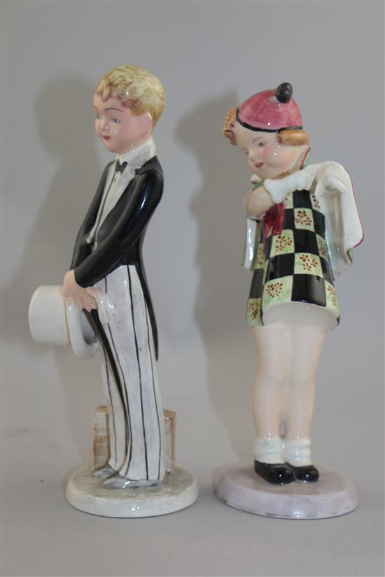 Two Goldscheider pottery figures, 1940/50s, 21.5cm
